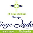 Logo aus dem Schriftzug "EingeLaden" und dem Logo der Pfarrei St. Peter und Paul, Rheingau